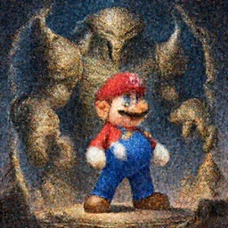 mario getting ready for battle, fantasy magic, light night, intricate, elegant, sharp focus, illustration, highly detailed, digital painting, concept art, matte, art by h. r. giger, masterpiece