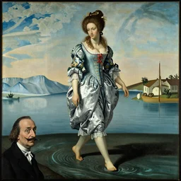 Marie Antoinette walking on water. By El Greco, Remedios Varo, Salvador Dali, Carl Gustav Carus, John Atkinson Grimshaw.