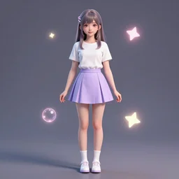 full body shot of a beautiful girl in very cute realistic WLOP digital art style with bloom ethereal effects, trending on Artstation, made by Tran Ross feminine in pastel shades, trending on pixiv, Unreal Engine 4k