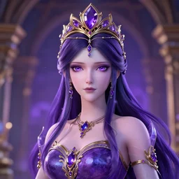 princess of amethyst, ornate, intricate, hyper detailed, stunning, 4 k, octane render