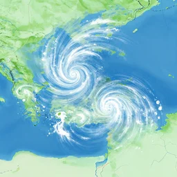 ocean map depicting storms and whirlpools in the form of the blustering blast by charles simic