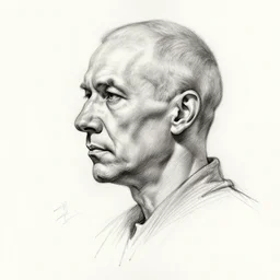 a realistic yet scraggly portrait sketch of the side profile of a stern and sophisticated leonard cohen, trending on artstation, intricate details, in the style of frank auerbach, in the style of sergio aragones, in the style of martin ansin, in the style of david aja, in the style of mattias adolfsson