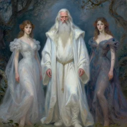 gandalf, elegant, ethereal horror fantasy art by jeremy mann and magali villeneuve and claude monet