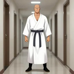 thunder man, white robe, hallway, artstation