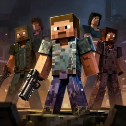 minecraft steve from minecraft wearing metal gear armor holding gun dramatic lighting art by brandon anschultz by yoji shinkawa by richard schmid by greg rutkowski by sandra chevrier by jeremy lipking cinematic dramatic brush strokes background
