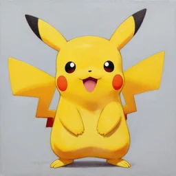 a professional oil painting of pokemon pikachu smiling, f / 1. 4, 9 0 mm