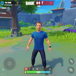 Mark Zuckerberg in Fortnite gameplay screenshot