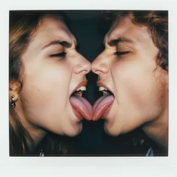 college sorority kissing ugly goblins with their tongues, closeup polaroid, intense detail, photorealistic, unreal, artstaton, 8 k