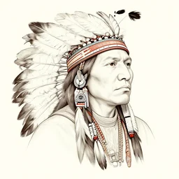 cell shade of a native american