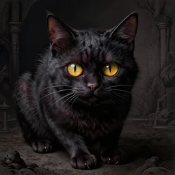 demonic cheshire cat in the style of michael whelan and gustave dore. hyperdetailed photorealism by greg rutkowski, 1 0 8 megapixels, cinematic lighting