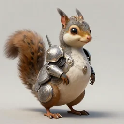 a anthropomorphic cyber squirrel duck wearing scifi armor, diffuse lighting, fantasy, intricate, elegant, highly detailed, lifelike, photorealistic, digital painting, artstation, illustration, concept art, smooth, sharp focus, art by john collier and albert aublet and krenz cushart and artem demura and alphonse mucha