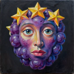 intricate five star slimeberry portrait by pablo picasso, oil on canvas, hdr, high detail, photo realistic, hyperrealism, matte finish, high contrast, 3 d depth, centered, masterpiece, vivid and vibrant colors, enhanced light effect, enhanced eye detail, artstationhd