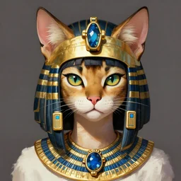 A realistic anime portrait of an Egyptian cat girl, digital painting, by Stanley Artgerm Lau, Sakimichan, WLOP and Rossdraws, digtial painting, trending on ArtStation, SFW version