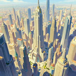a beatiful futuristic city, extremely detailed, sharp focus, wide view, smooth, digital illustration, colorfull, by james jean, by rossdraws, frank franzzeta, sakimichan, mcbess, aphonse mucha
