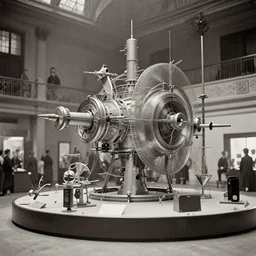 futuristic invention display at the worlds fair, 1 9 0 0 s photograph