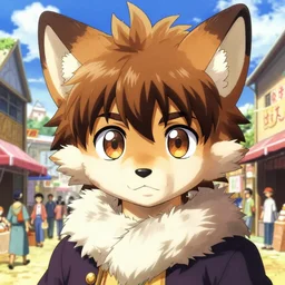 character furry fursona portrait of spike spiegel with gorgeous detailed eyes in the marketplace in the sky, color page, tankoban, 4 k, tone mapping, doll, akihiko yoshida, james jean andrei riabovitchev marc simonetti, yoshitaka amano, h. hydrochaeris
