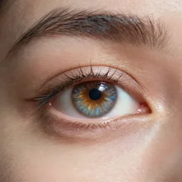 portrait of a stunningly beautiful eye, refracting