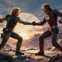 VFX movie closeup guardians of the galaxy and the avengers fight scene by Emmanuel Lubezki