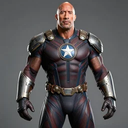 dwayne johnson as ben grimm in the new fantastic four movie. dwayne is wearing an elaborate ben grimm style rock monster suit designed by rick baker. dwayne is wearing the fantastic four costume