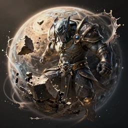aatrox from league of legends smashing a planet to pieces, deiv calviz, splash art, natural light, elegant, intricate, fantasy, atmospheric lighting, by greg rutkowski, league of legends splash art, hd wallpaper, ultra high details