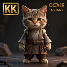 full body pose, hyperrealistic photograph of kitten jedi, dim volumetric lighting, 8 k, octane beautifully detailed render, extremely hyper detailed, intricate, epic composition, cinematic lighting, masterpiece, trending on artstation, very very detailed, stunning, hdr, smooth, sharp focus, high resolution, award, winning photo, dslr, 5 0 mm