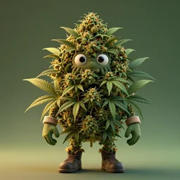 curly cannabis character, hemp, marijuana hero, weed creature, cinematic volumentric lighting, golden ratio, behance hd, hyper detailed, octane render, concept art, artstation, perfect symmetry, perfect composition