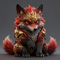 cute handsome cuddly werewolf from van helsing unreal engine hyperreallistic render 8k character concept art masterpiece deep vibrant ornate gold black red exquisite fine detail