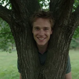 a tree with a sneaky grin, film still from the movie directed by denis villeneuve and david cronenberg