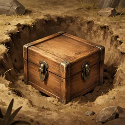 a dwarven puzzle box recently dug up from a digsite, illustration dungeons and dragons