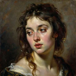 a young gorgeous woman!! oil painting by jan matejko, 2 1 st century!! art, oil on canvas, wet - on - wet technique, pay attention to facial details, highly realistic, intricate detail, dynamic lighting, expressive emotions, intricate textures, illusionistic detail, - h 7 6 8