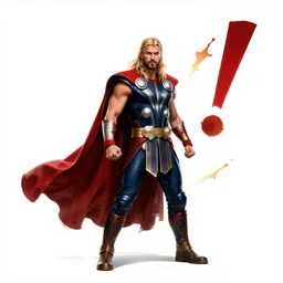 thor!!!!!!!!!!!! splash art graphic design color splash high contrasting art, fantasy, highly detailed, art by greg rutkowski