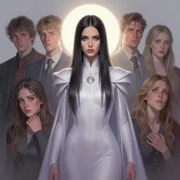 asymmetrical medium portrait concept art by thomas blackshear, maya ali as neo - gothic empire sorcerer, light halo, matte painting, extremely emotional, pastel colours, realistic shaded lighting poster by hsiao ron chen, artgerm, lawren harris, eve ventrue, magali villeneuve, jeremy lipkin, rob rey, christophe vacher