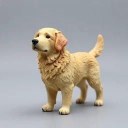 80mm resin detailed miniature of fluffy labrador dog, Product Introduction Photos, 4K, Full body, simple background