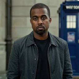 a film still of kanye west portraiting doctor who