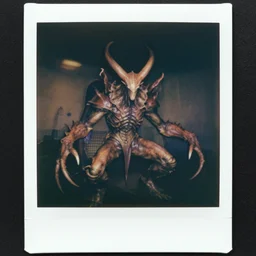 beautiful, award winning photo of a azathoth, hyperealistic detailed photography polaroid, 5 0 mm lens, motion blur, grainy image