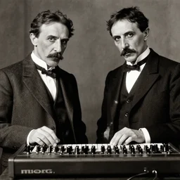 Nikola Tesla and Aphex Twin on the moog synthesizer