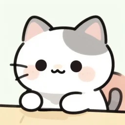 cute kawaii cat, illustration, comics style