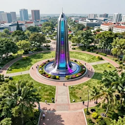 the community built a beautiful park around the interdimensional portal. cyberpunk 2 0 7 7 cp 2 0 7 7