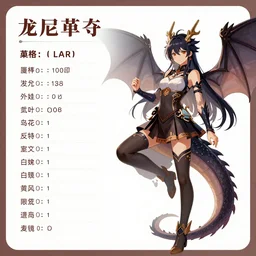 Character reference sheet of a dragon girl, sharp, carefully drawn, detailed, beautiful, wallpaper 4K, Yen Press, pixiv, official media