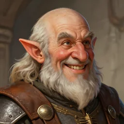 head and shoulders portrait of a dwarf adventurer, jovial, scarred lip, grandfatherly, leather armor, male, tavern, high fantasy, d & d, by donato giancola, face details, extremely detailed, digital illustration