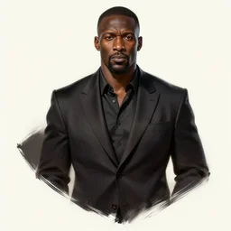 Djimon Hounsou as a ruggedly handsome hero, intricate, elegant, highly detailed, centered, digital painting, artstation, concept art, smooth, sharp focus, illustration, art by artgerm and donato giancola and Joseph Christian Leyendecker