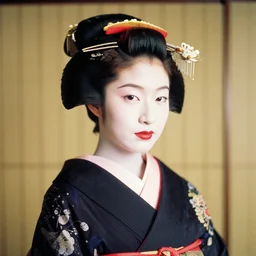 Portrait Photograph of a Japanese Geisha Fujichrome Provia 100F