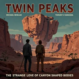 Twin Peaks poster artwork by Michael Whelan and Tomer Hanuka, Karol Bak, Rendering of The Strange Love of Canyon-Shaped Bodies, Matte painting, trending on artstation and unreal engine
