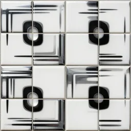 4 k tiled shiny retrofuturism brutalist floor white black seamless texture, material, flat, pbr, hi - res