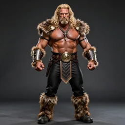 a half orc dressed up as macho man randy savage, dramatic, full body, fantasy style