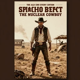 a poster for a spaghetti western called the nuclear cowboy