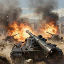 artillery barrage, digital painting, concept art, trending on artstation, epic composition, wlop. rossdraws, sharp focus, octane render
