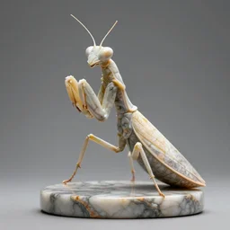 marble sculpture of a praying mantis, realistic, unreal engine render, octane render, hyper realistic, photo, 8 k, cinematic lighting