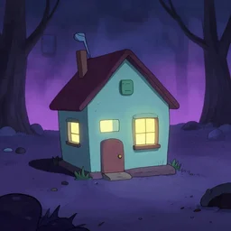 house head cartoon, tv show, dreamcore, liminal space, midnight gospel