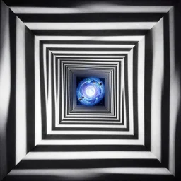 photo of an impossible universe, optical illusion,